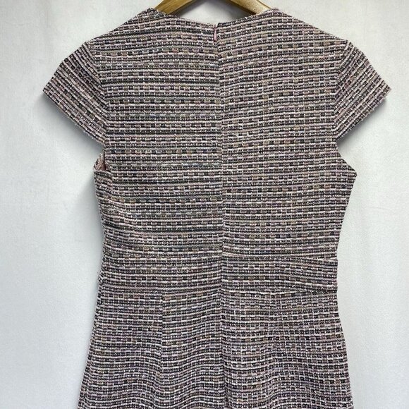 GRACE KARIN Cap Sleeve Queen Neck Tweed Body-con Pencil Dress Women Small Pink - Picture 16 of 16
